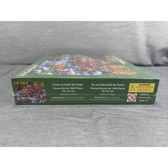 Vermont Christmas Company It's a Cat's Christmas 1000 PC Jigsaw Puzzle SEALED - Picture 4 of 6